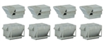 Walthers 4077 HO HVAC Units Kit 4 Each of 2 Styles of Rooftop Air Conditioners