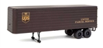 Walthers 2428 HO 35' Fluted Side Trailer 2 Pack Assembled United Parcel Service