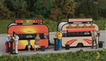 Walthers 2904 HO BBQ and Taco Food Trailers Kit