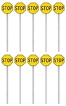 Walthers 4211 HO Stop Signs pkg(10) 1924-1954 Yellow  & Black)