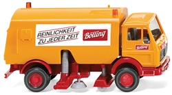 Wiking 64205 HO 1973 Mercedes-Benz Street Sweeper Bolling Chrome German Lettering