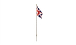 Woodland 5959 Flag Pole with Union Jack Flag Just Plug Medium 4-1/8" Tall