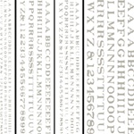 Woodland DT506 Railroad Roman Letters White