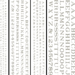 Woodland DT506 Railroad Roman Letters White