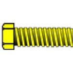 Woodland H863 00-90 3/8" Hex Head Machine Screw (5)